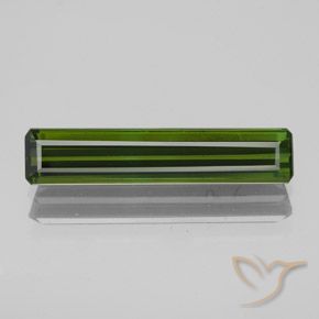 1.90ct 자연스러운 짙은 녹색 전기석, 에메랄드 컷, VS