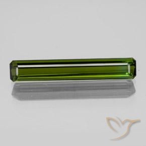 1.80ct 자연스러운 짙은 녹색 전기석, 에메랄드 컷, VVS-VS