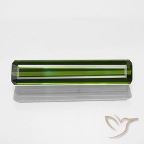 1.96ct 자연스러운 포레스트 그린 전기석, 에메랄드 컷, VS