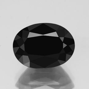 3.69캐럿 천연 검정색 투르말린, 타원형 컷, 10.5×7.8 mm, 불투명체