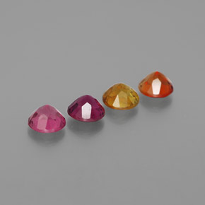 캐럿 천연 멀티컬러 투르말린 보석, 라운드 컷, 4.64 mm, VS