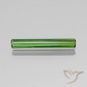 1.26ct 자연스러운 미디엄 그린 전기석, 에메랄드 컷, VVS-VS