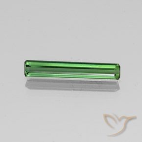 1.38ct 자연스러운 미디엄 그린 전기석, 에메랄드 컷, VS-SI