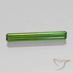 1.69ct 자연스러운 미디엄 그린 전기석, 에메랄드 컷, VVS-VS