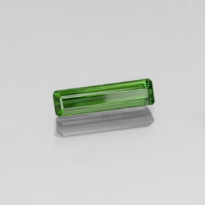 1.48캐럿 천연 그린 투르말린, 에메랄드 컷, 13.7×3.6 mm, VVS-VS