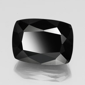 39.80캐럿 천연 골드 광택이 있는 블랙 투르말린, 쿠션 컷, 22.8×16.9 mm, 불투명체