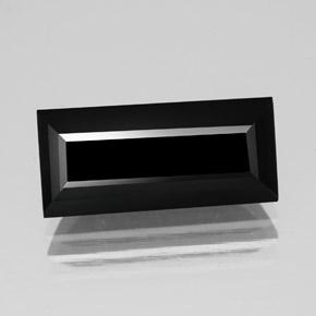 5.06캐럿 천연 검정색 투르말린, 바게트, 15.2×7 mm, 불투명체