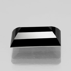 4.12캐럿 천연 검정색 투르말린, 바게트, 12.7×6.8 mm, 불투명체