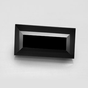 7.99캐럿 천연 검정색 투르말린, 바게트, 16×8.3 mm, 불투명체