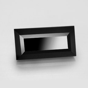 7.99캐럿 천연 검정색 투르말린, 바게트, 16×8.3 mm, 불투명체