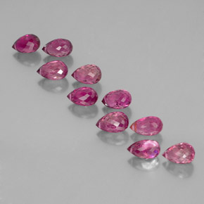 캐럿 천연 퍼플 핑크 투르말린 보석, 브리올레트, 7.5×4.5 mm, VS-SI