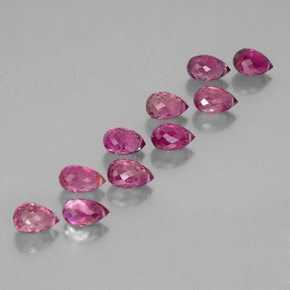 캐럿 천연 퍼플 핑크 투르말린 보석, 브리올레트, 7.5×4.5 mm, VS-SI