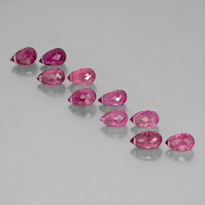 캐럿 천연 퍼플 핑크 투르말린 보석, 브리올레트, 7.2×4.3 mm, VS