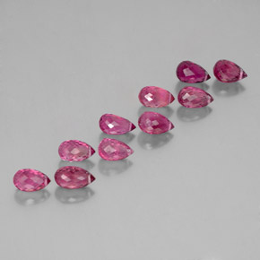 캐럿 천연 퍼플 핑크 투르말린 보석, 브리올레트, 7.2×4.3 mm, VS