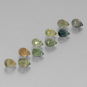 4.54캐럿 천연 멀티컬러 투르말린 보석, 브리올레트, 5.1×3.5 mm, VS-SI