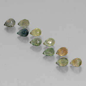 4.54캐럿 천연 멀티컬러 투르말린 보석, 브리올레트, 5.1×3.5 mm, VS-SI