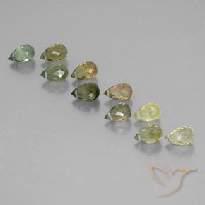 6.97캐럿 천연 다색 전기석 보석, 브리올레트, VS-SI