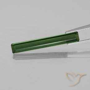 2.21ct 자연스러운 딥 포레스트 그린 전기석, 에메랄드 컷, VVS