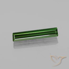 2.11ct 자연스러운 흙빛 녹색 전기석, 에메랄드 컷, VVS