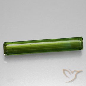 1.40ct 자연스러운 짙은 녹색 전기석, 에메랄드 컷, VVS-VS