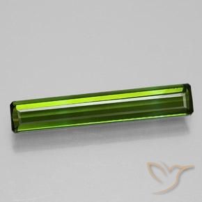 1.08ct 자연스러운 흙빛 녹색 전기석, 에메랄드 컷, VVS