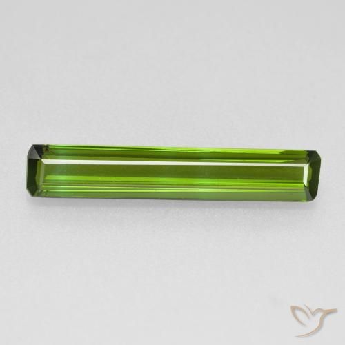1.53ct 자연스러운 해초 녹색 전기석, 에메랄드 컷, VVS-VS