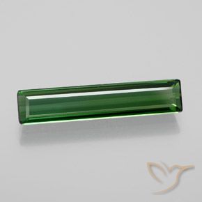 1.72ct 자연스러운 미디엄 그린 전기석, 에메랄드 컷, VVS