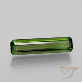 1.29ct 자연스러운 흙빛 녹색 전기석, 에메랄드 컷, VS-SI