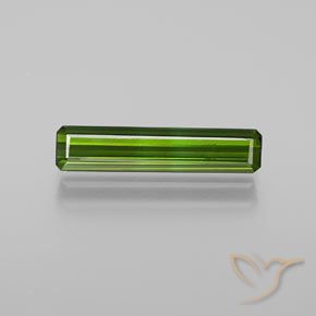 1.46ct 자연스러운 미디엄 그린 전기석, 에메랄드 컷, VVS-VS