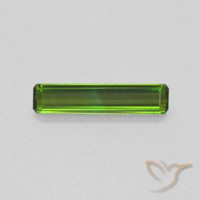 1.22ct 자연스러운 미디엄 그린 전기석, 에메랄드 컷, VS
