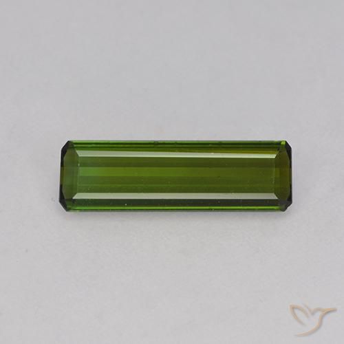 1.09ct 자연스러운 딥그린 전기석, 에메랄드 컷, VVS