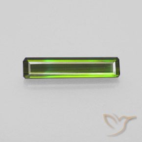 1.81ct 자연스러운 미디엄 그린 전기석, 에메랄드 컷, VVS