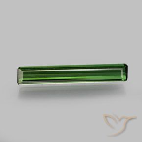 1.45ct 자연스러운 미디엄-다크 그린 전기석, 에메랄드 컷, VVS-VS