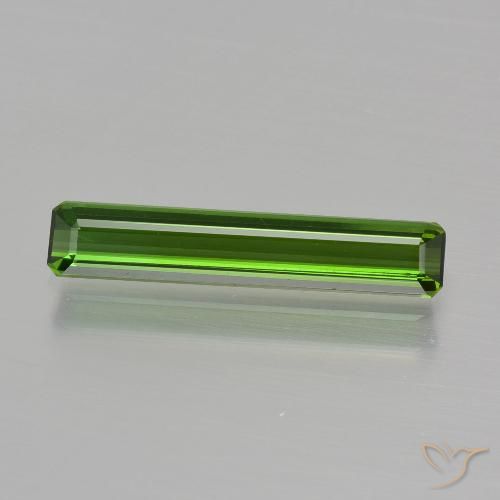 1.05ct 자연스러운 포레스트 그린 전기석, 에메랄드 컷, VVS-VS