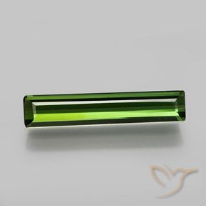 1.58ct 자연스러운 흙빛 녹색 전기석, 에메랄드 컷, VVS-VS