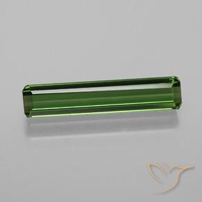 1.14ct 자연스러운 흙빛 녹색 전기석, 에메랄드 컷, VVS