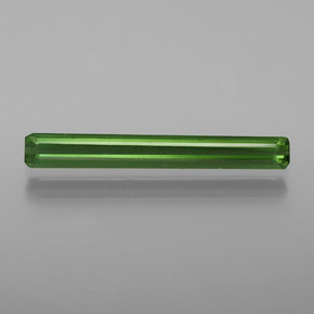 1.14캐럿 천연 포레스트 그린 투르말린, 에메랄드 컷, 20.8×2.8 mm, VS