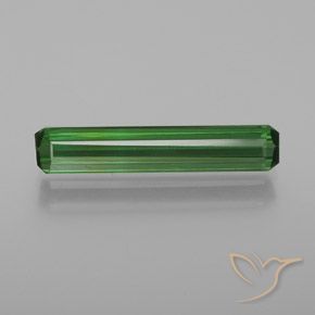 1.63ct 자연스러운 녹색 전기석, 에메랄드 컷, VVS-VS