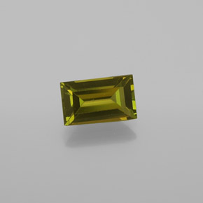 1.05캐럿 천연 딥 그린 투르말린, 바게트, 7.9×4.8 mm, VS