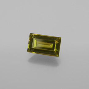 1.05캐럿 천연 딥 그린 투르말린, 바게트, 7.9×4.8 mm, VS