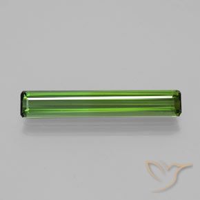 2.54ct 자연스러운 딥그린 전기석, 에메랄드 컷, VVS