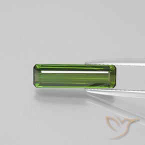 2.38ct 자연스러운 포레스트 그린 전기석, 에메랄드 컷, VS