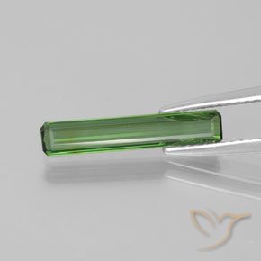 1.15ct 자연스러운 미디엄 그린 전기석, 에메랄드 컷, VVS-VS