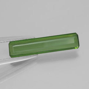 1.75캐럿 천연 흙빛 녹색 전기석, 에메랄드 컷, VVS