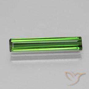 1.25ct 자연스러운 딥그린 전기석, 에메랄드 컷, VVS