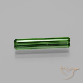 2.27ct 자연스러운 흙빛 녹색 전기석, 에메랄드 컷, VVS-VS