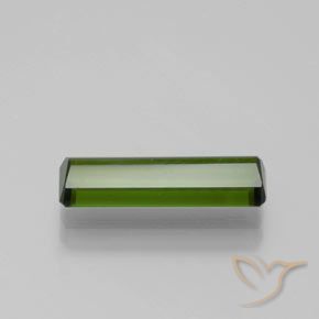 1.52캐럿 천연 포레스트 그린 전기석, 에메랄드 컷, VVS-VS