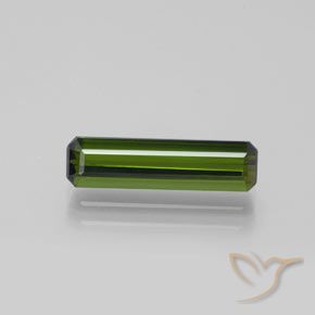 1.52ct 자연스러운 짙은 녹색 전기석, 에메랄드 컷, VVS-VS