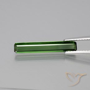 1.67ct 자연스러운 짙은 녹색 전기석, 에메랄드 컷, VVS-VS
