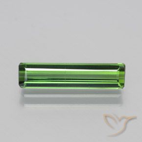 1.58ct 자연스러운 포레스트 그린 전기석, 에메랄드 컷, VS